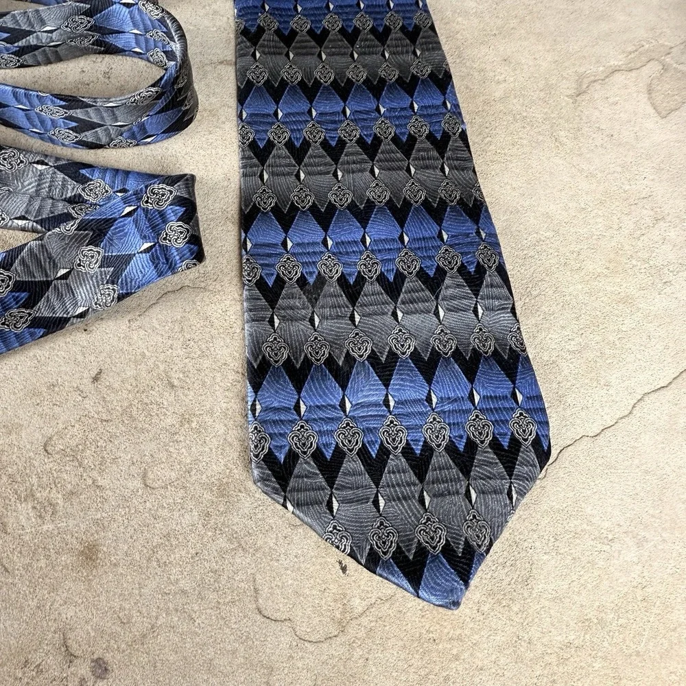 CUSTOM 1 Of 1 Claude's Blue/Black/Gray‎ Tie